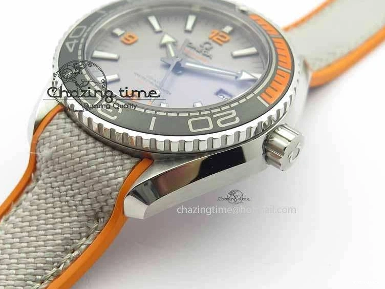 0326 Planet Ocean 2016 43.5mm SS OM 1:1 Best Edition Gray Dial On Nylon Strap A DailyWear 8166